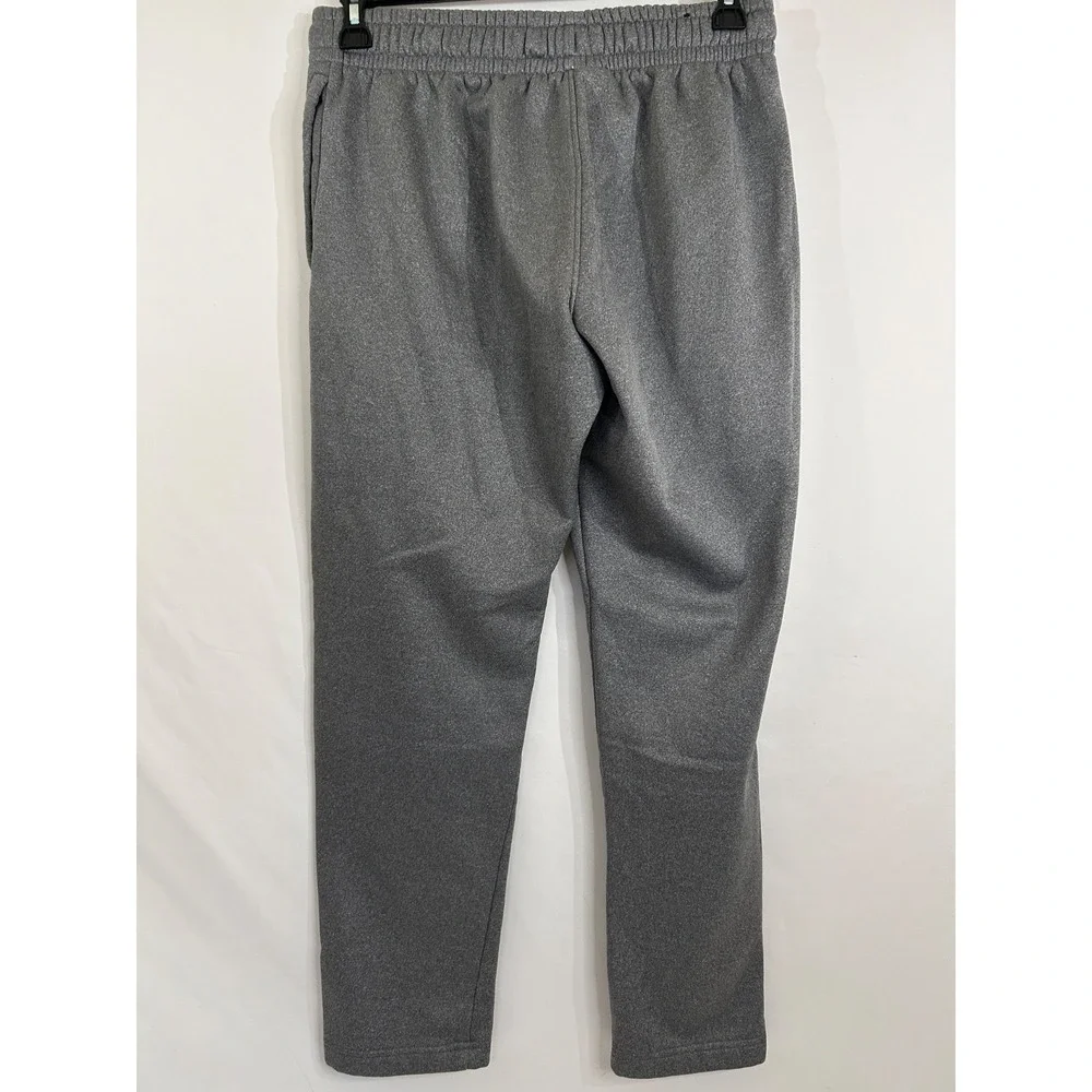 Under Armour Boys Youth Large Grey Logo Polyester Jogger Sweatpants Sz‎ L